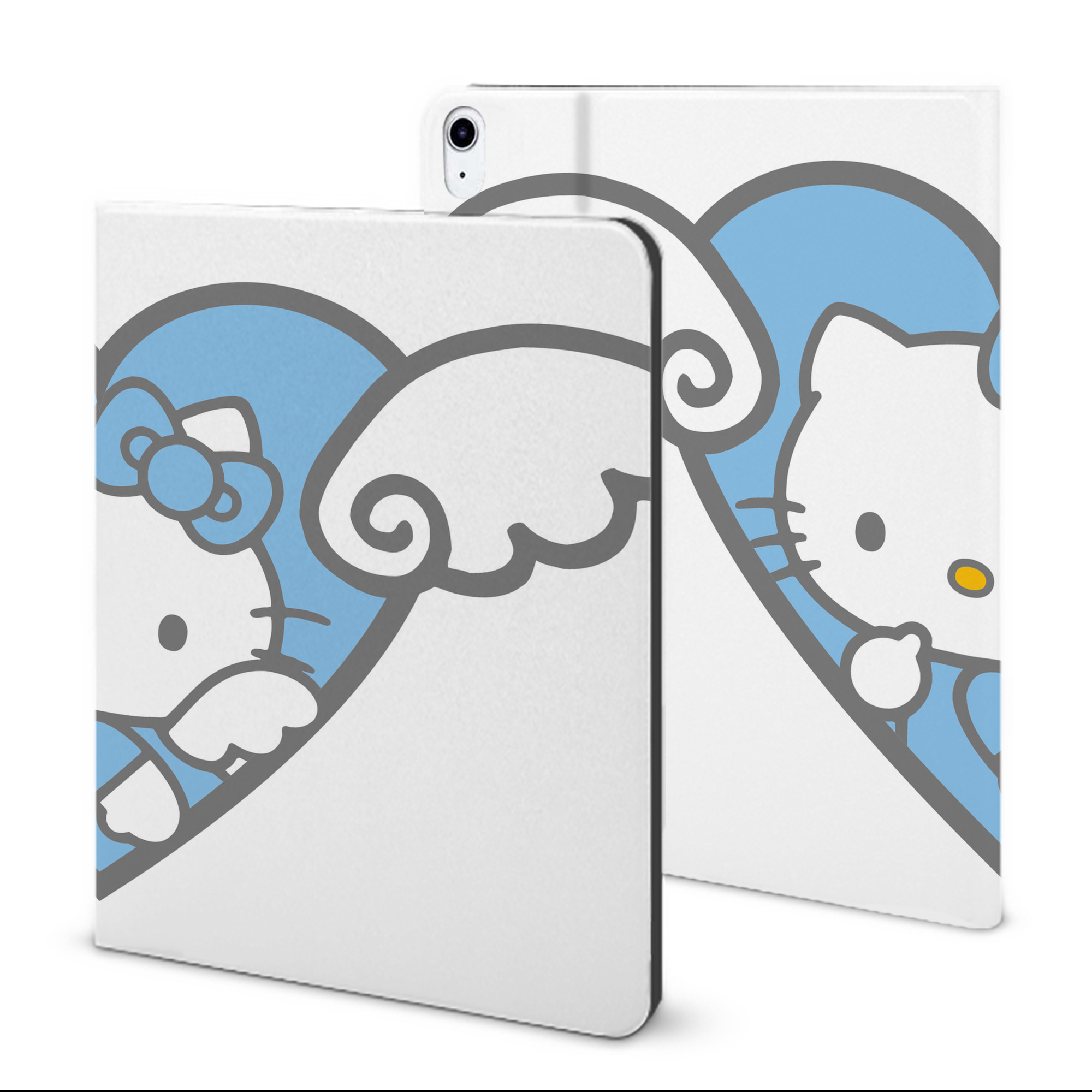 （画像用） Hello Kitty ハローキティ IPad ケース ブック型 PUレザー TPU 耐衝撃 軽量 薄型 ペン収納なし 全面保護 IPad 各モデル対応